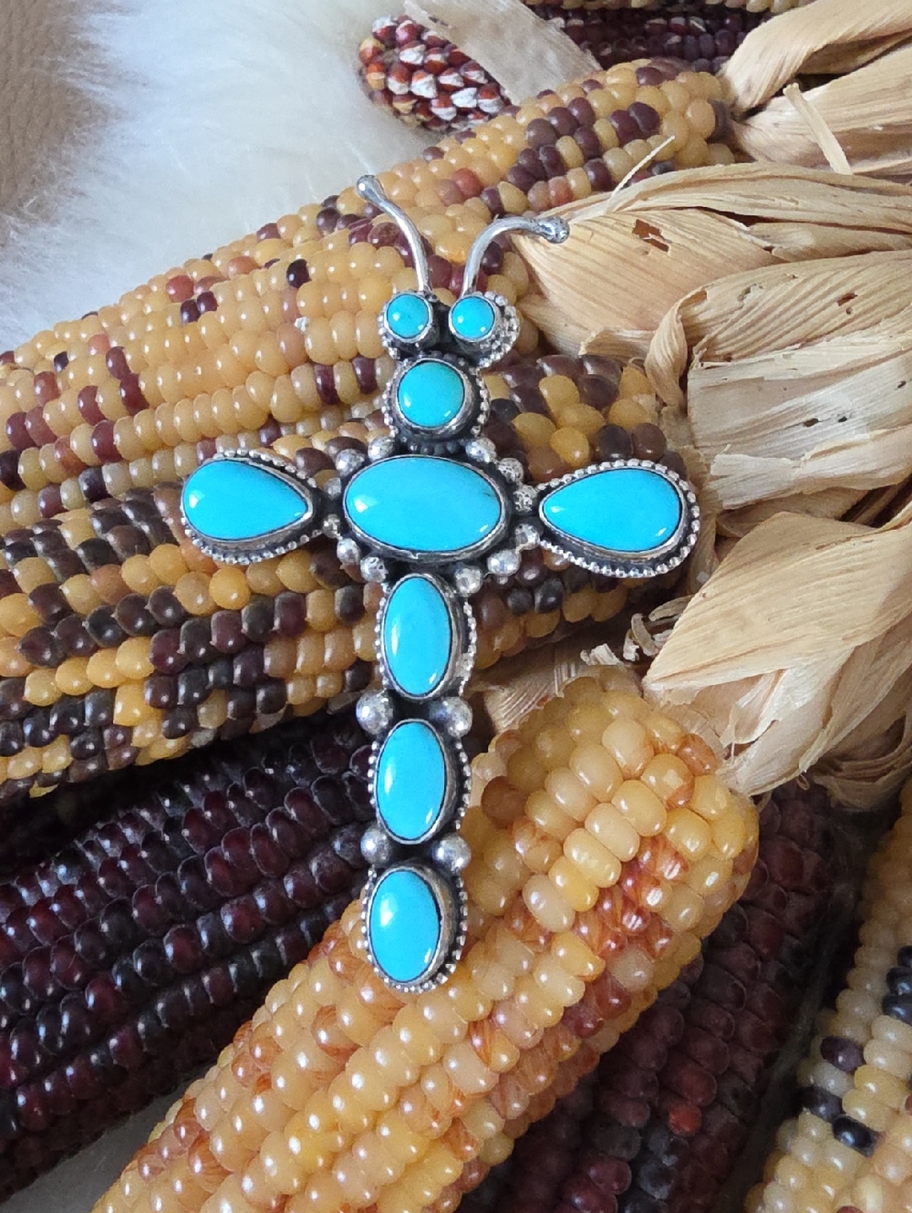 Native American Navajo Turquoise & Sterling Dragonfly Pin By Bobby Johnson 🩵🎁